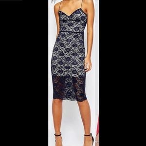 ASOS Navy Blue lace dress Sz. 2